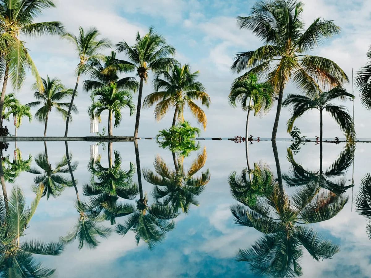 Playa tropical en la isla Mauricio